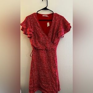 Francesca’s Mi Ami Red Wrap Dress
